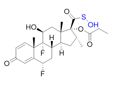 丙酸氟替卡松杂质04,6α,9-difluoro-11β-hydroxy-16α-methyl-3-oxo-17- (propanoyloxy)androsta-1,4-dien-17β-carbo(thioperoxoic) SO-acid