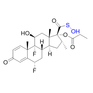 丙酸氟替卡松杂质04,6α,9-difluoro-11β-hydroxy-16α-methyl-3-oxo-17- (propanoyloxy)androsta-1,4-dien-17β-carbo(thioperoxoic) SO-acid