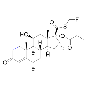 丙酸氟替卡松杂质07,6α,9-difluoro-17-[[(fluoromethyl)sulfanyl]carbonyl]- 11β-hydroxy-16α-methyl-3-oxoandrost-4-en-17α-yl propanoate