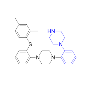沃替西汀杂质03,1-(2-((2,4-dimethylphenyl)thio)phenyl)-4-(2-(piperazin-1-yl)phenyl)piperazine