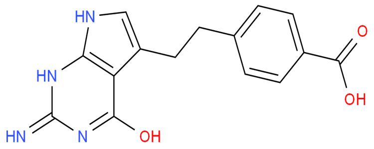 培美酸,4-[2-(2-amino-4,7-dihydro -4-oxo-3H-pyrrolo[2,3-d]pyrimidin-5-yl)ethyl]benzoic acid