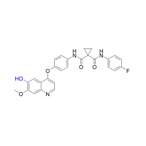 卡博替尼杂质06,N-(4-fluorophenyl)-N-(4-((6-hydroxy-7-methoxyquinolin-4-yl)oxy)phenyl)cyclopropane-1,1-dicarboxamide