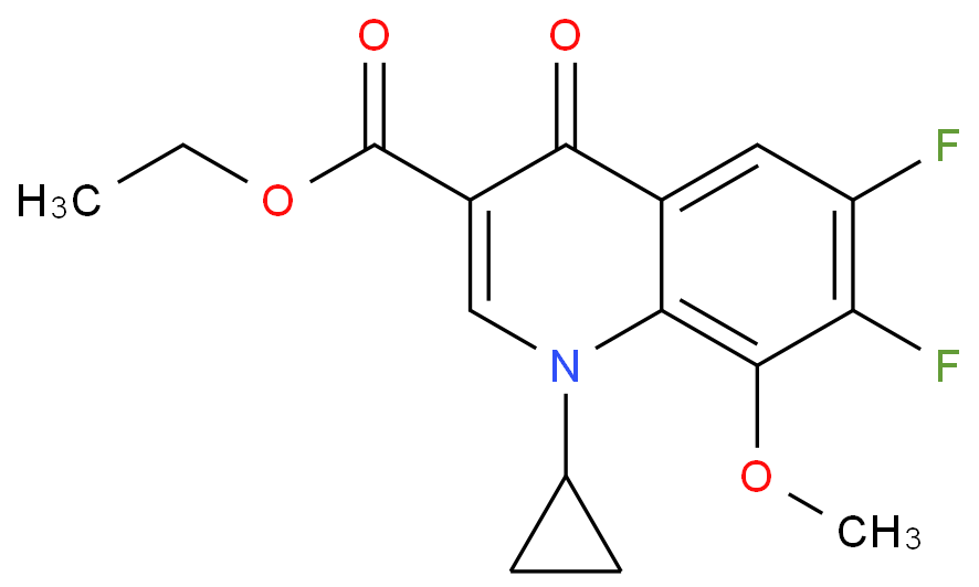 喹啉羧酸乙酯,1-cyclopropyl-6,7-difluoro-1,4-dihydro-8-methoxy-4-oxo-3-quinoline carboxylic acid ethyl ester