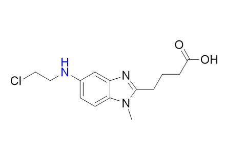苯达莫司汀杂质03,4-{5-[(2-Chloroethyl)amino]-1-methyl-1H-benzimidazol-2-yl}butanoic acid