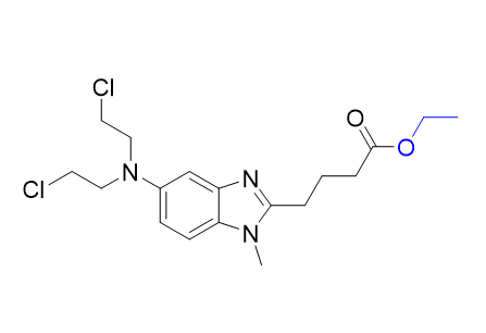 苯达莫司汀杂质07,Ethyl 4-{5-[bis(2-chloroethyl)amino]-1-methyl-1H-benzimidazol-2-yl}butanoate