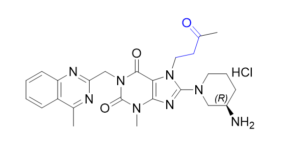 利格列汀雜質(zhì)13,(R)-8-(3-aminopiperidin-1-yl)-3-methyl-1-((4-methylquinazolin- 2-yl)methyl)-7-(3-oxobutyl)-3,7-dihydro-1H-purine-2,6-dione hydrochloride