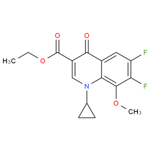 喹啉羧酸乙酯,1-cyclopropyl-6,7-difluoro-1,4-dihydro-8-methoxy-4-oxo-3-quinoline carboxylic acid ethyl ester