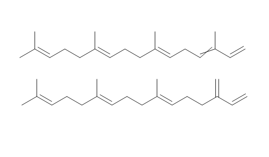 维生素K2杂质04,mixture of (6E,10E)-3,7,11,15-tetramethylhexadeca-1,3,6,10,14-pentaene & (6E,10E)-7,11,15-trimethyl-3-methylenehexadeca-1,6,10,14-tetraene