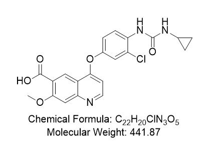 甲磺酸仑伐替尼杂质13,4-(3-chloro-4-(3-cyclopropylureido)phenoxy)-7-methoxyquinoline-6-carboxylic acid