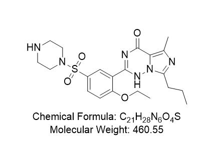 伐地那非杂质10,2-(2-ethoxy-5-(piperazin-1-ylsulfonyl)phenyl)-5-methyl-7-propylimidazo[5,1-f][1,2,4]triazin-4(1H)-one