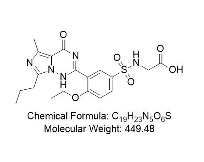 伐地那非杂质12,((4-ethoxy-3-(5-methyl-4-oxo-7-propyl-1,4-dihydroimidazo[5,1-f][1,2,4]triazin-2-yl)phenyl)sulfonyl)glycine