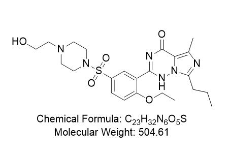 伐地那非杂质14,2-(2-ethoxy-5-((4-(2-hydroxyethyl)piperazin-1-yl)sulfonyl)phenyl)-5-methyl-7-propylimidazo[5,1-f][1,2,4]triazin-4(1H)-one