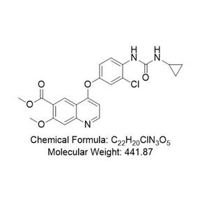 甲磺酸仑伐替尼杂质12,methyl 4-(3-chloro-4-(3-cyclopropylureido)phenoxy)-7-methoxyquinoline-6-carboxylate