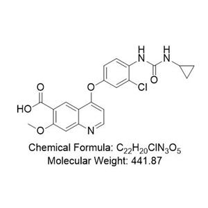 甲磺酸仑伐替尼杂质13,4-(3-chloro-4-(3-cyclopropylureido)phenoxy)-7-methoxyquinoline-6-carboxylic acid