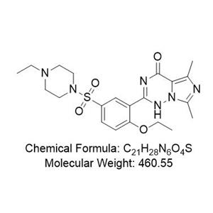 伐地那非杂质13,2-(2-ethoxy-5-((4-ethylpiperazin-1-yl)sulfonyl)phenyl)-5,7-dimethylimidazo[5,1-f][1,2,4]triazin-4(1H)-one