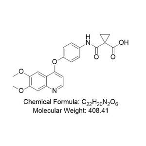 卡博替尼杂质02,1-((4-((6,7-dimethoxyquinolin-4-yl)oxy)phenyl)carbamoyl)cyclopropane-1-carboxylic acid