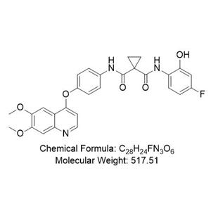 卡博替尼杂质05,N-(4-((6,7-dimethoxyquinolin-4-yl)oxy)phenyl)-N-(4-fluoro-2-hydroxyphenyl)cyclopropane-1,1-dicarboxamide