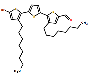 5''-溴-3,3''-二辛基-[2,2':5',2''-三噻吩]-5-甲醛,(5''-bromo-3,3''-dioctyl-[2,2':5',2''-terthiophene]-5-carbaldehyde