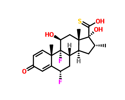 (6A,11B,16A,17A)-6,9-二氟-11,17-二羟基-16-甲基-3-氧代雄甾-1,4-二烯-17-硫代羧酸,Androsta-1,4-diene-17-carbothioic acid, 6,9-difluoro-11,17-dihydroxy-16-methyl-3-oxo-, (6a,11b,16a,17a)-