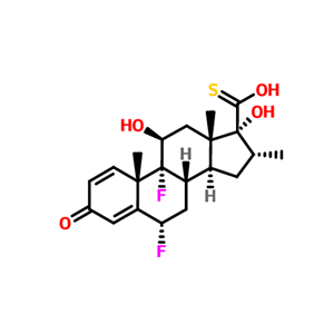 (6A,11B,16A,17A)-6,9-二氟-11,17-二羟基-16-甲基-3-氧代雄甾-1,4-二烯-17-硫代羧酸,Androsta-1,4-diene-17-carbothioic acid, 6,9-difluoro-11,17-dihydroxy-16-methyl-3-oxo-, (6a,11b,16a,17a)-