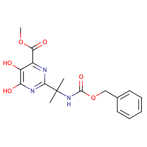 2-(2-(苄氧基羰基氨基)丙-2-基)-5-羟基-6-氧代-1,6-二氢嘧啶-4-甲酸甲酯,InterMediate E of Raltegravir