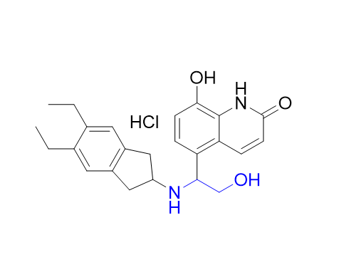 茚達(dá)特羅雜質(zhì) 09 鹽酸鹽,(5-(1-((5,6-diethyl-2,3-dihydro-1H-inden-2-yl)amino)-2-hydroxyethyl)- 8-hydroxyquinolin-2(1H)-one hydrochloride