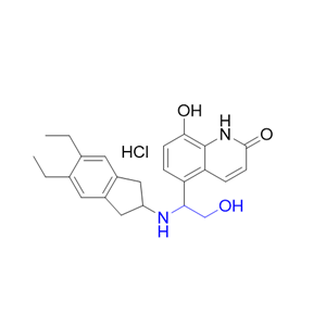 茚達(dá)特羅雜質(zhì) 09 鹽酸鹽,(5-(1-((5,6-diethyl-2,3-dihydro-1H-inden-2-yl)amino)-2-hydroxyethyl)- 8-hydroxyquinolin-2(1H)-one hydrochloride