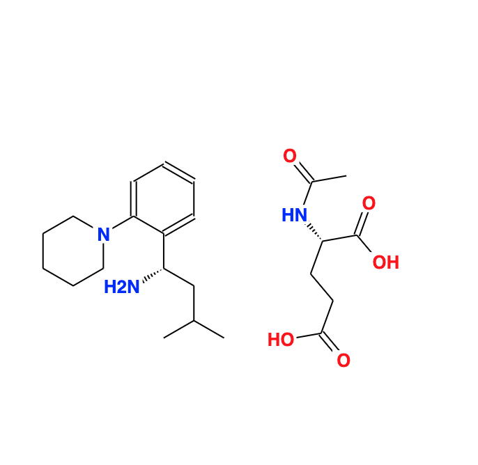 瑞格胺谷氨酸鹽,(S)-3-Methyl-1-(2-piperidinophenyl)butylaMine N-acetylglutaMate salt