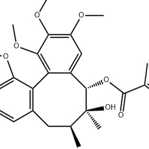 五味子酯甲,6-hydroxy-1,2,3,13-tetramethoxy-6,7-dimethyl-5,6,7,8-tetrahydrobenzo[3',4']cycloocta[1',2':4,5]benzo[1,2-d][1,3]dioxol-5-yl (E)-2-methylbut-2-enoate