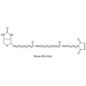 生物素聚乙二醇马来酰亚胺,Maleimide-PEG-Biotin;Biotion-PEG-Mal