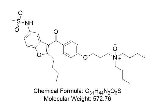 决萘达隆杂质01,N-butyl-N-(3-(4-(2-butyl-5-(methylsulfonamido)benzofuran-3-carbonyl)phenoxy)propyl)butan-1-amine oxide