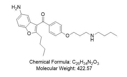 決萘達(dá)隆雜質(zhì)02,(5-amino-2-butylbenzofuran-3-yl)(4-(3-(butylamino)propoxy)phenyl)methanone