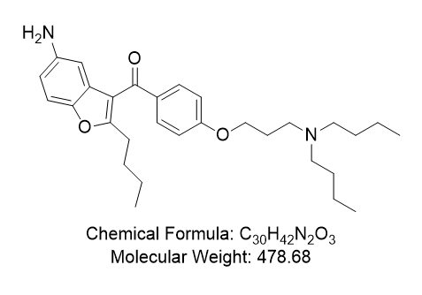 决萘达隆杂质03,(5-Amino-2-butyl-3-benzofuranyl)[4-[3-(dibutylamino)propoxy]phenyl]methanone