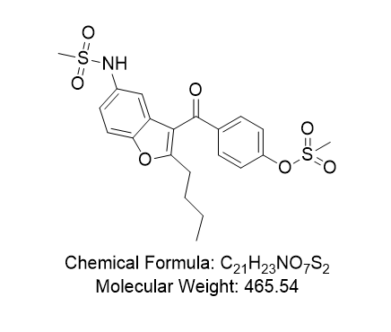 决萘达隆杂质12,4-(2-butyl-5-(methylsulfonamido)benzofuran-3-carbonyl)phenyl methanesulfonate