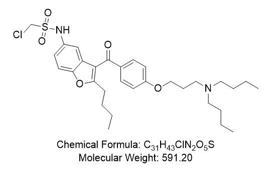 决萘达隆杂质14,N-(2-butyl-3-(4-(3-(dibutylamino)propoxy)benzoyl)benzofuran-5-yl)-1-chloromethanesulfonamide