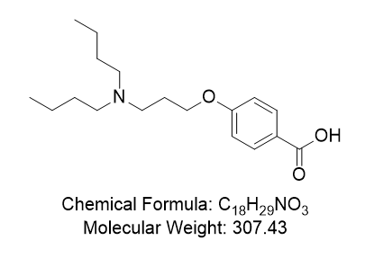 决萘达隆杂质15,4-[3-(Dibutylamino)propoxy]benzoic acid hydrochloride