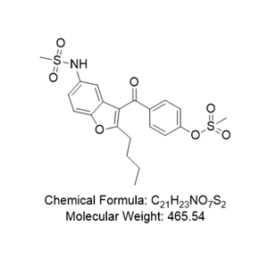 决萘达隆杂质12,4-(2-butyl-5-(methylsulfonamido)benzofuran-3-carbonyl)phenyl methanesulfonate