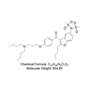 决萘达隆杂质17,N-(2-butyl-3-(4-(3-(dibutylamino)propoxy)-benzoyl)benzofuran-5-yl)-N-(methylsulfonyl)methanesulfonamide