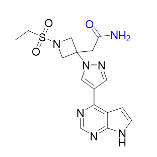 巴瑞克替尼雜質(zhì)01,2-(3-(4-(7H-pyrrolo[2,3-d]pyrimidin-4-yl)-1H-pyrazol-1-yl)-1-(ethylsulfonyl)azetidin-3-yl)acetamide