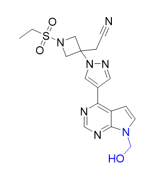 巴瑞克替尼雜質(zhì)05,2-(1-(ethylsulfonyl)-3-(4-(7-(hydroxymethyl)-7H-pyrrolo[2,3-d]pyrimidin-4-yl)-1H-pyrazol-1-yl)azetidin-3-yl)acetonitrile