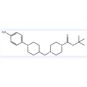 1-Piperazinecarboxylic acid, 4-[[1-(4-aminophenyl)-4-piperidinyl]methyl]-, 1,1-dimethylethyl ester,1-Piperazinecarboxylic acid, 4-[[1-(4-aminophenyl)-4-piperidinyl]methyl]-, 1,1-dimethylethyl ester