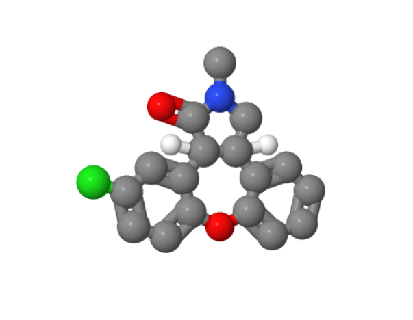反式-(+/-)-11-氯-2,3,3A,12B-四氢-2-甲基-1H-二苯并[2,3:6,7]氧杂卓并[4,5-C]吡咯-1-酮,trans-(+/-)-11-Chloro-2,3,3a,12b-tetrahydro-2-methyl-1H-dibenz[2,3:6,7]oxepino[4,5-c]pyrrol-1-one