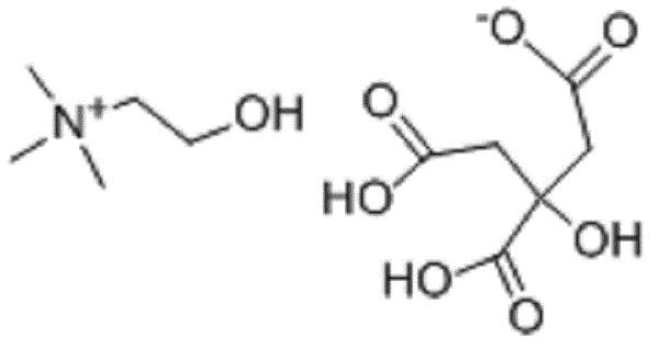 柠檬酸二氢胆碱,Choline dihydrogencitrate salt