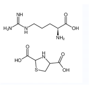 L-精氨酸噻唑啉,thiazolidine-2,4-dicarboxylic, acid compound with L-arginine (1:1)
