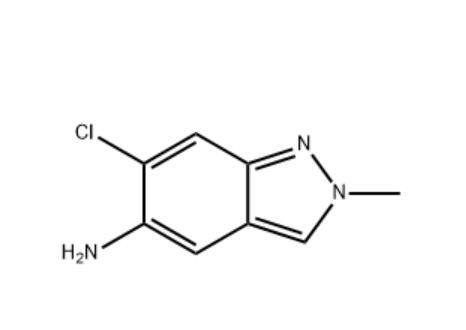 6-氯-2-甲基-2H-吲哚-5-胺,6-chloro-2-methyl-2H-indazol-5-amine