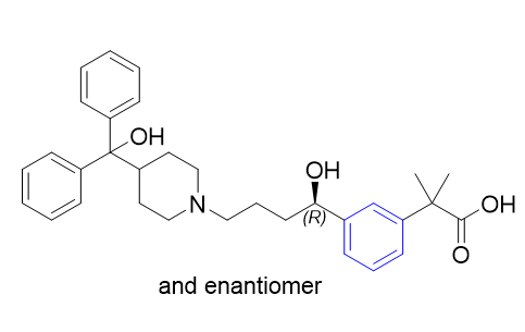 非索非那定雜質(zhì)02,2-[3-[(1RS)-1-hydroxy-4-[4-(hydroxydiphenylmethyl)-     piperidin-1-yl]butyl]phenyl]-2-methylpropanoic acid