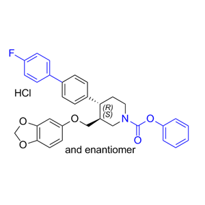 帕罗西汀杂质26,phenyl (3SR,4RS)-3-((benzo[d][1,3]dioxol-5-yloxy)methyl)-4-(4