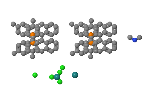 二甲基氯化铵(μ-氯)双[(R)-(+)-2,2'-双(对二甲苯基膦)-1,1'-联萘]二铷(II),Dimethylammonium dichlorotri(mu-chloro)bis[(R)-(+)-2,2'-bis(di-p-tolylphosphino)-1,1'-binaphthyl]diruthenate(II) [NH2Me2][{RuCl((R)-tolbinap)}2(mu-Cl)3