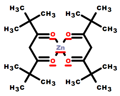 双(2,2,6,6,-四甲基-3,5-庚二酮酸)锌,Bis(2,2,6,6-tetramethyl-3,5-heptanedionato)zinc[Zn(TMHD)2]