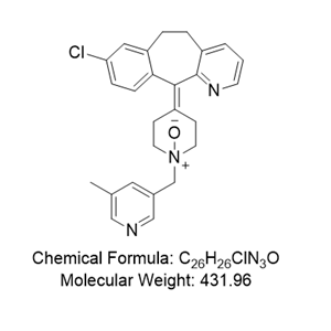 卢帕他定杂质03,4-(8-chloro-5,6-dihydro-11H-benzo[5,6]cyclohepta[1,2-b]pyridin-11-ylidene)-1-((5-methylpyridin-3-yl)methyl)piperidine 1-oxide